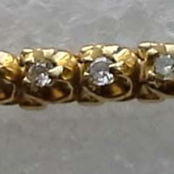 DIAMOND TENNIS BRACELET 14K YELLOW GOLD - Picture 11 of 11